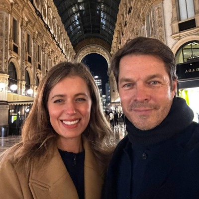 Paul Sculfor and his wife Dr. Federica Amati in Milan.
